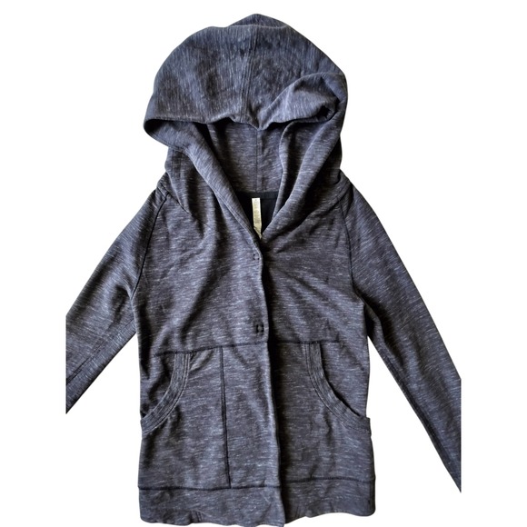 Lululemon Women's Find Your Centre Wrap Heathered Marled Black Jacket Size 6 - Picture 3 of 14